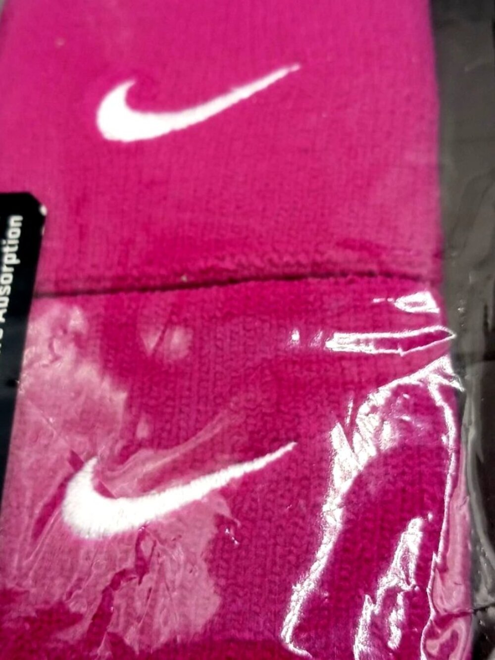Nike Tennis Premier Sports Wristbands Pink+ White Lot Of Two New and Unused - Picture 7 of 7